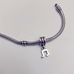 Pandora Sterling Silver 925 Charm Retired Dangling Music Notes